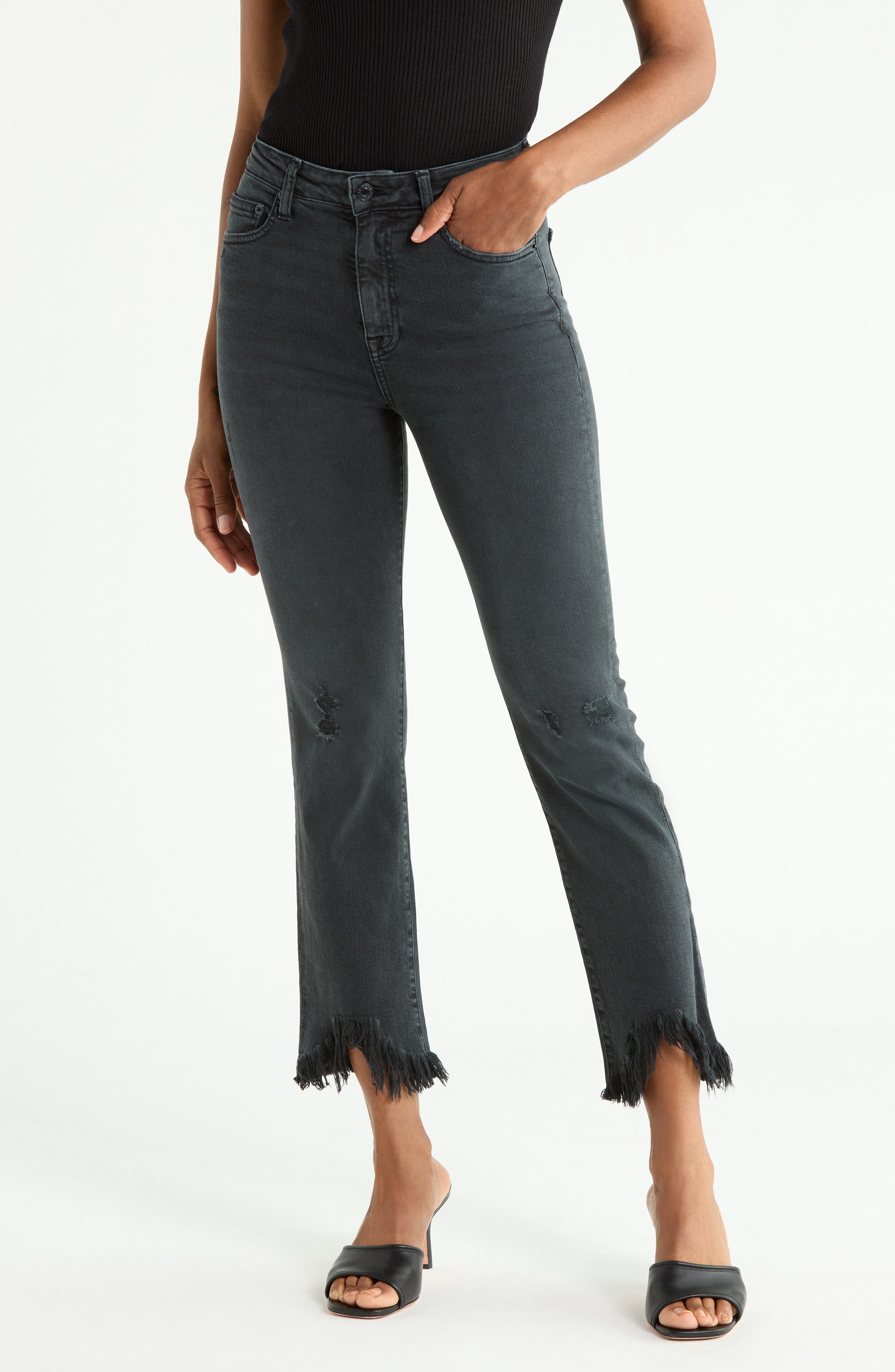 River High Waist Straight Leg Jeans
