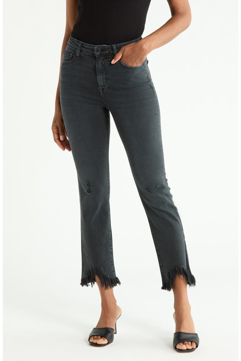 River High Waist Straight Leg Jeans, Main, color, VINTAGE NOIR