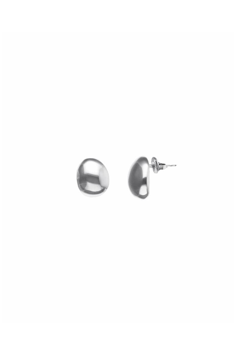 Silver-Tone Sphere Earrings, Alternate, color, Silver