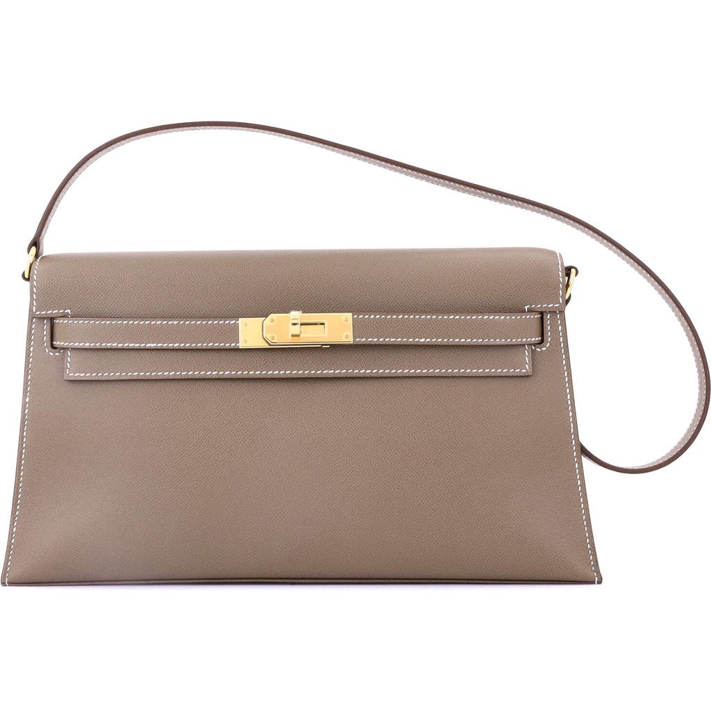 Pre-owned Hermes Hermes Kelly Elan Shoulder Bag Madame In Brown