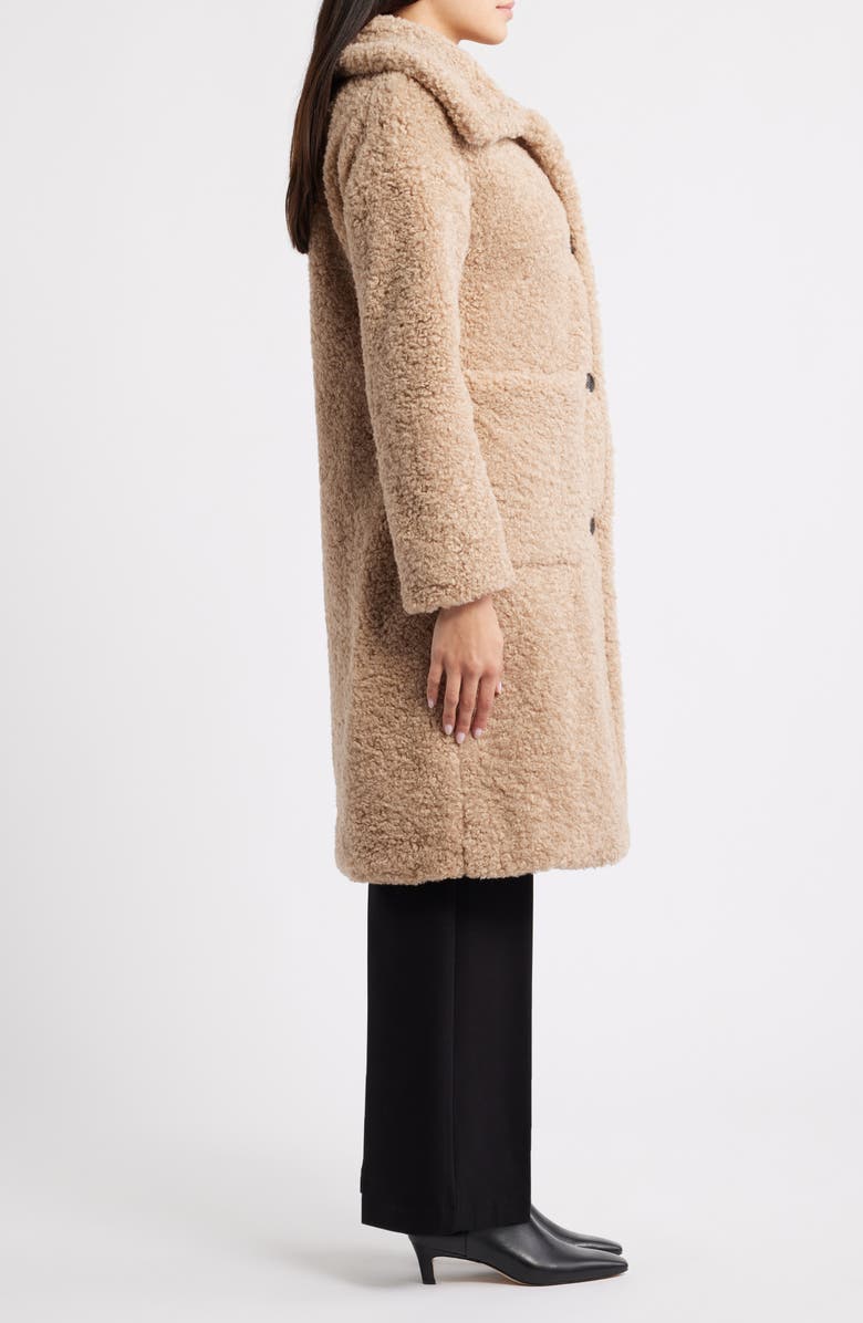 BCBG Long Teddy Coat, Alternate, color, Oatmeal