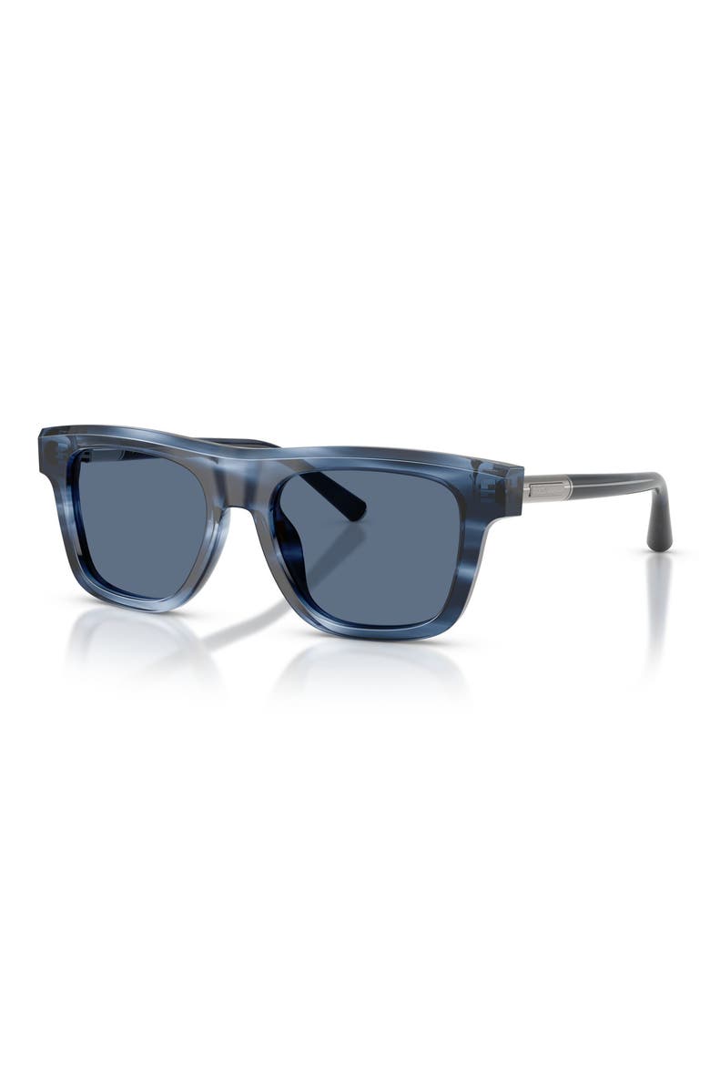52mm Square Sunglasses, Alternate, color, STRIPED BLUE / DARK BLUE