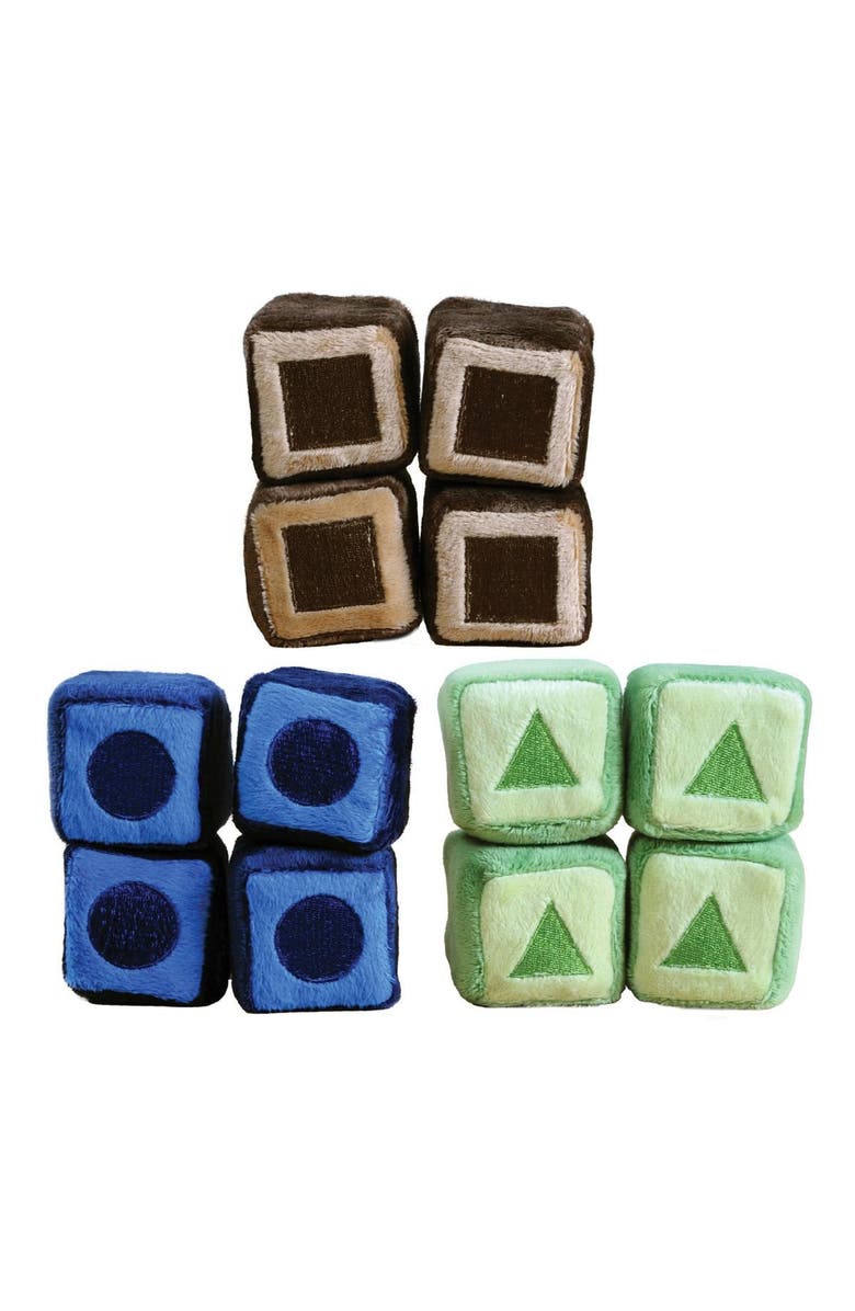 Kaplan Early Learning Company Soft Shape Blocks - 12 Pieces - 2" x 2", Alternate, color, Multicolored