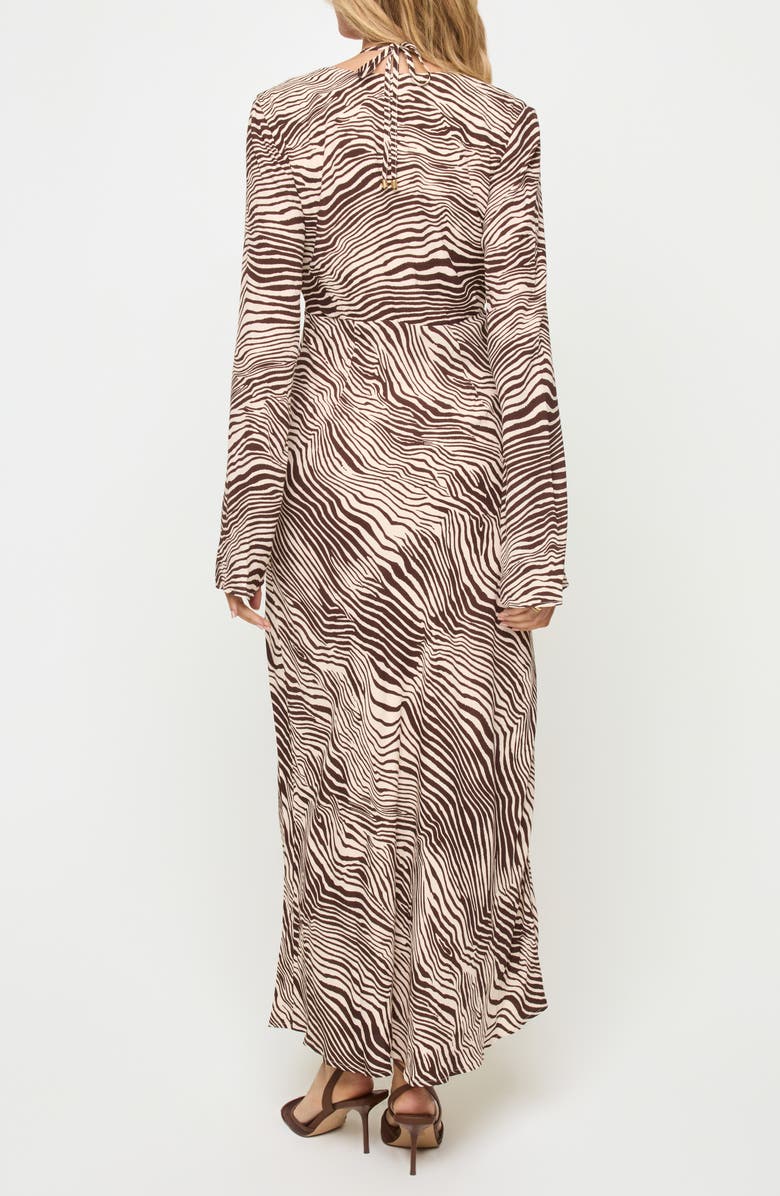 LSPACE Say When Long Sleeve Cover-Up Maxi Dress, Alternate, color, You're An Animal