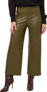 FIFTEEN TWENTY Faux Leather Cropped Wide Leg Pants