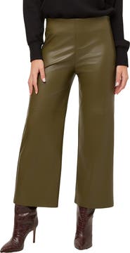 FIFTEEN TWENTY Faux Leather Cropped Wide Leg Pants