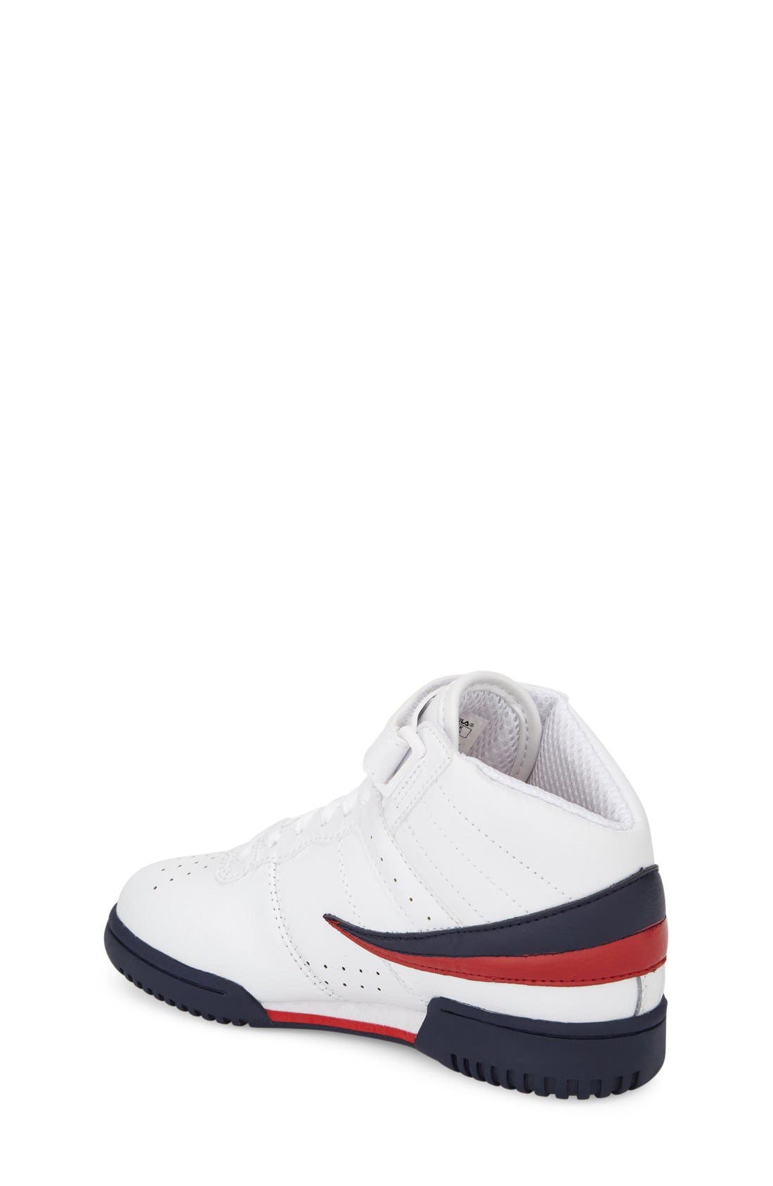 F-13 High Top Sneaker, Alternate, color, WHITE/ NAVY/ RED