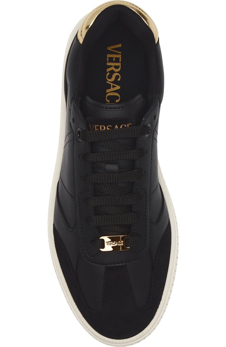Versace Greca Court Sneaker, Alternate, color, Black Antracite Gold