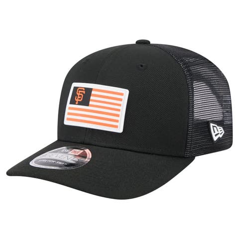 Men's New Era Black San Francisco Giants Flag 9SEVENTY COOLERA Stretch-Snap Hat