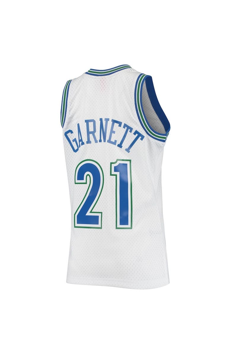 Mitchell & Ness Men's Mitchell & Ness Kevin Garnett White Minnesota Timberwolves 1995/96 Hardwood Classics Swingman Jersey, Alternate, color, White