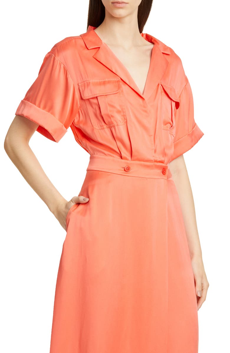 Equipment Orlenna Silk Blend Midi Shirtdress, Alternate, color,