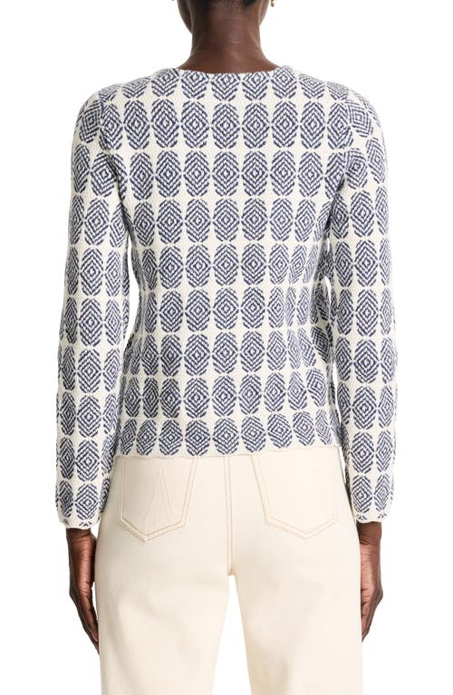 Nic + Zoe Stacked Medallions Knit Jacket In Indigo Multi In Indigo Multi