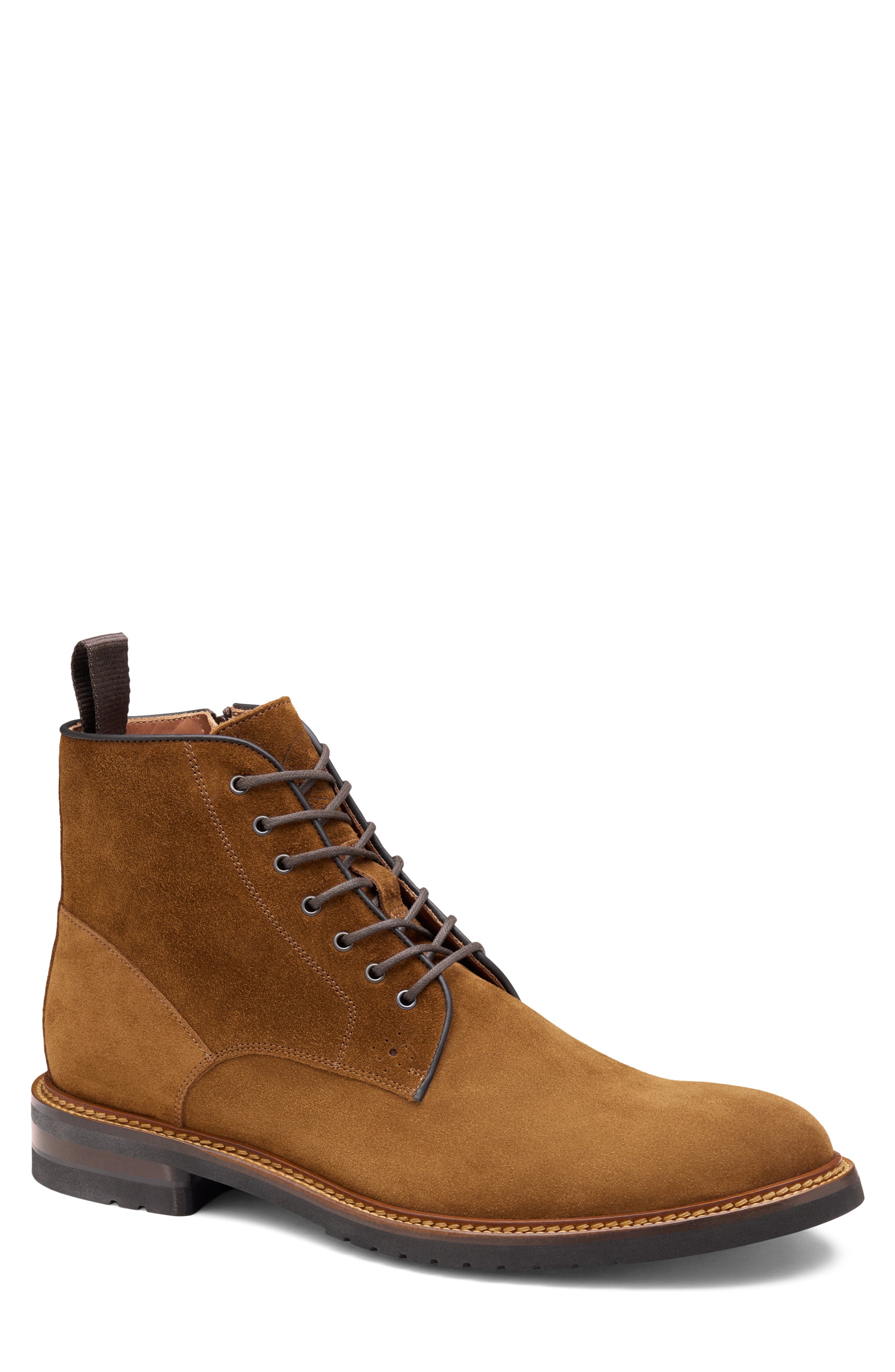 Hartford Plain Toe Boot, Main, color, SNUFF ITALIAN SUEDE