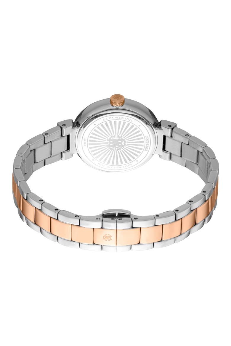 Two-Tone Crystal Bracelet Watch, 30mm, Alternate, color, TWO TONE SILVER AND ROSE GOLD