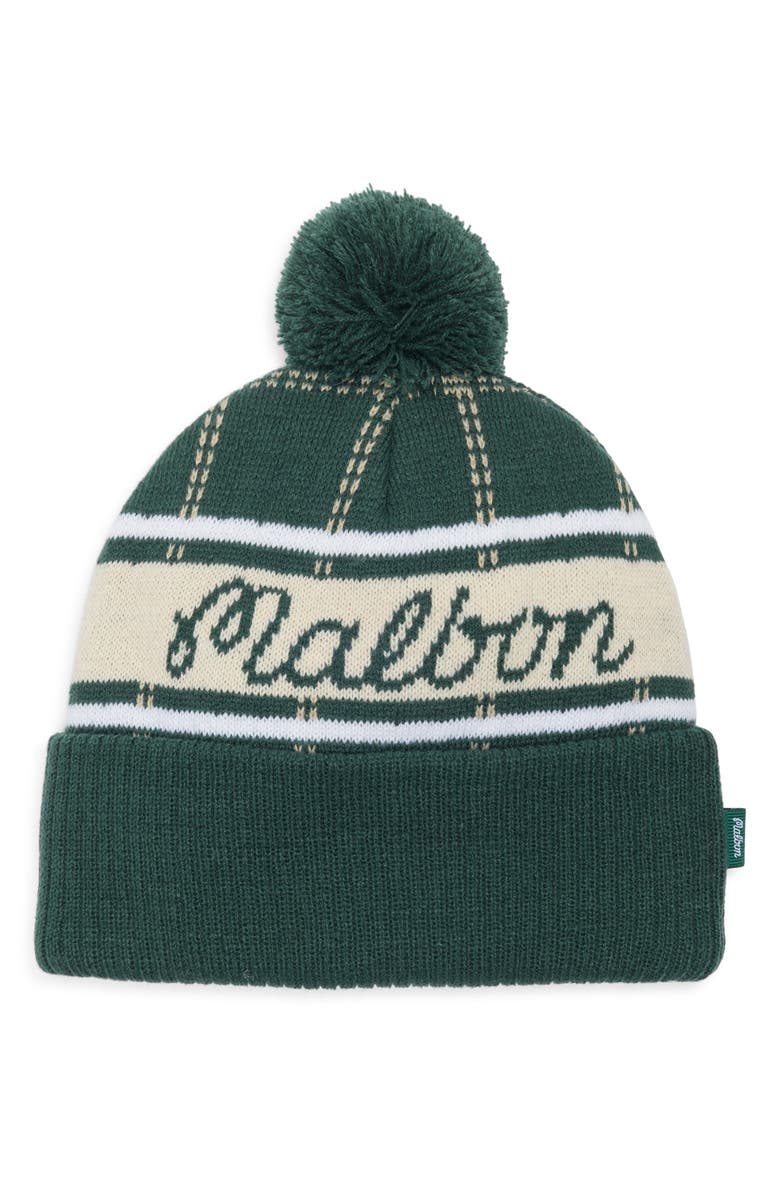 Malbon Golf Holden Pompom Beanie, Alternate, color, Hunter Green