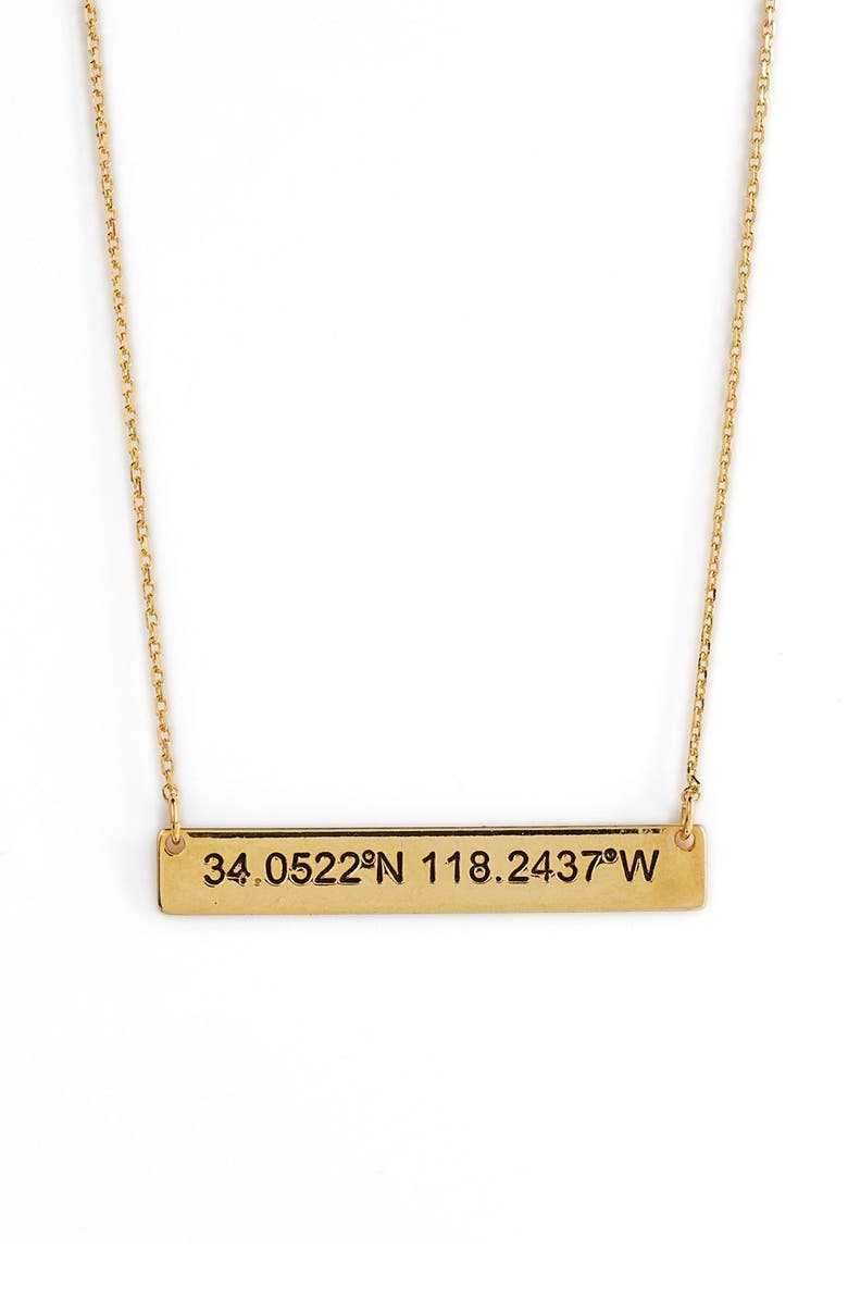 BaubleBar Coordinate Bar Pendant Necklace, Main, color, 