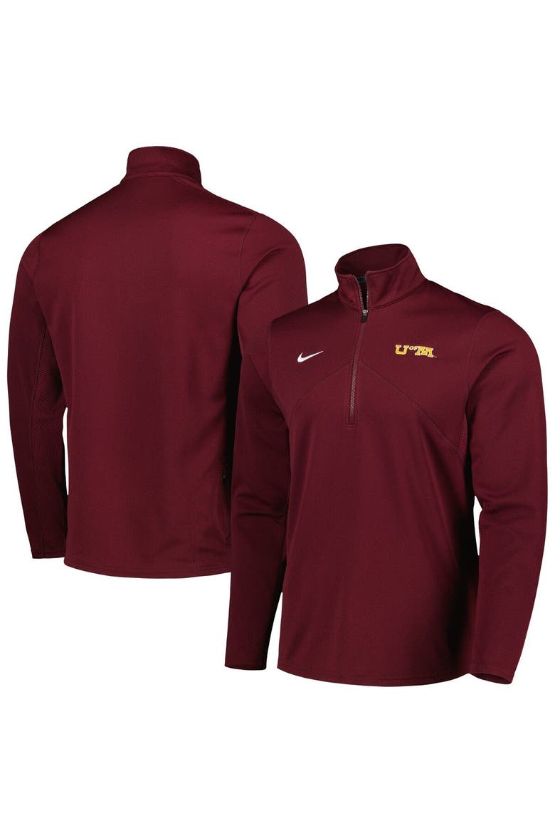 Men's Nike Maroon Minnesota Golden Gophers Vintage Collection Performance Training Quarter-Zip Top, Main, color, Maroon