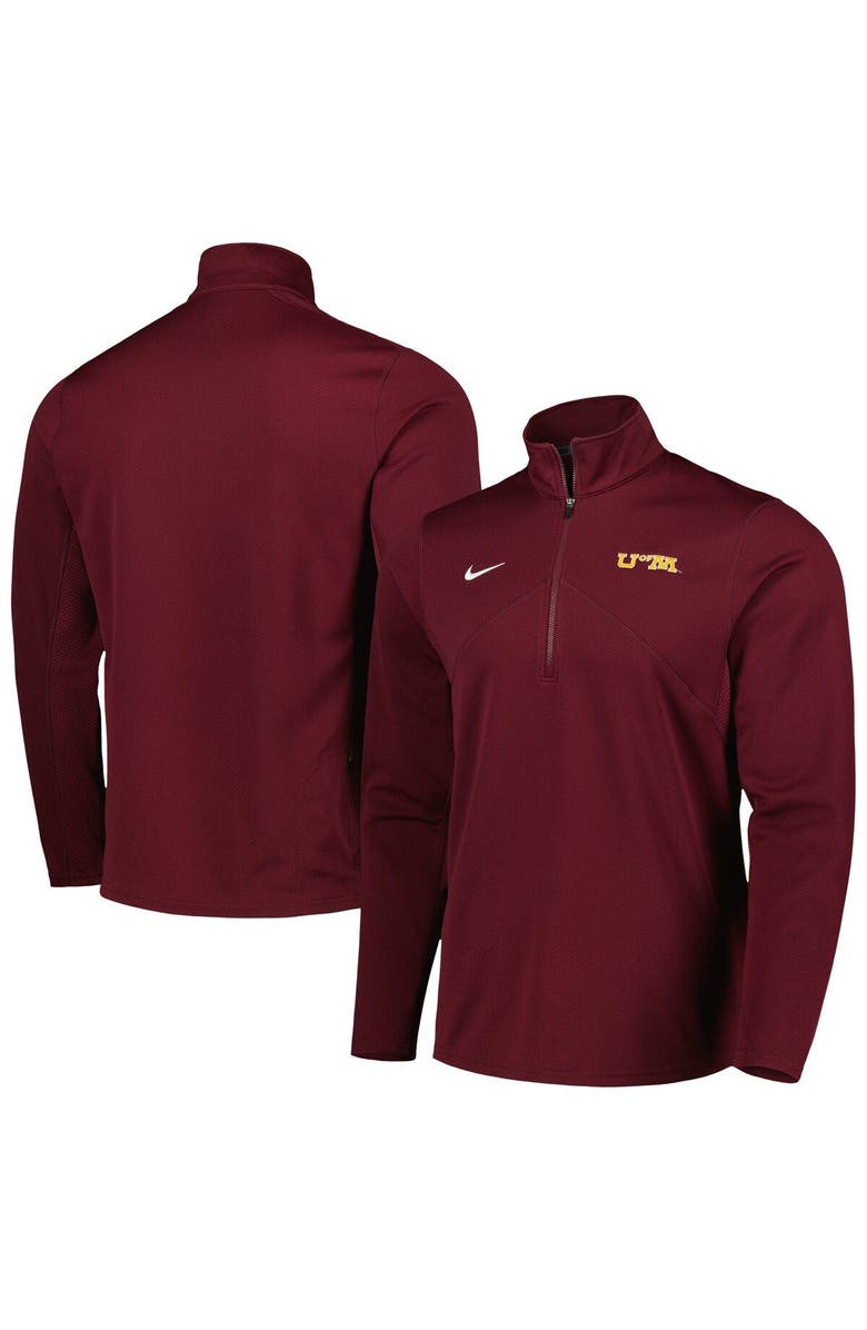 Nike Men's Nike Maroon Minnesota Golden Gophers Vintage Collection Performance Training Quarter-Zip Top, Main, color, 