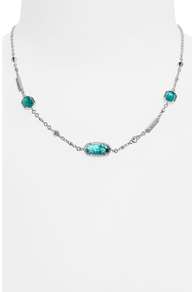 Maddie Long Station Necklace, Alternate, color, RHOD/ LONDON BLUE ILLUSION