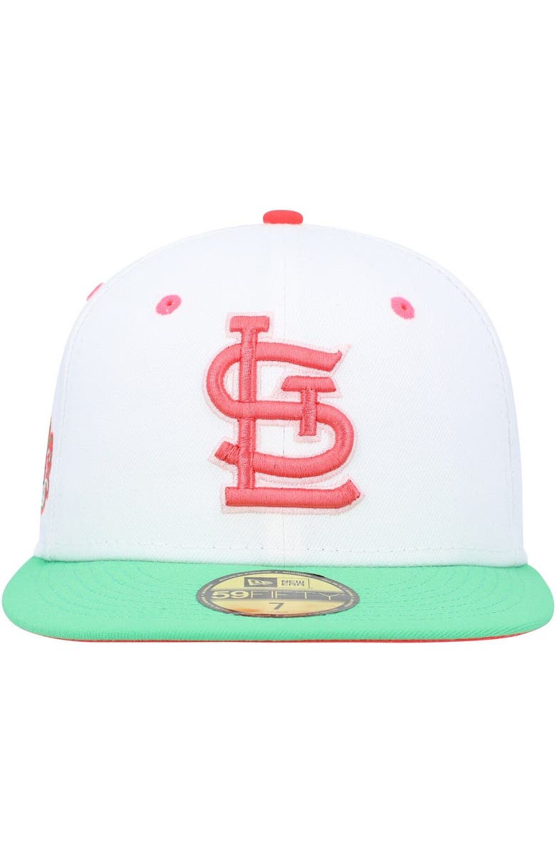 New Era Men's New Era White/Green St. Louis Cardinals 2011 World Series Watermelon Lolli 59FIFTY Fitted Hat, Alternate, color, 