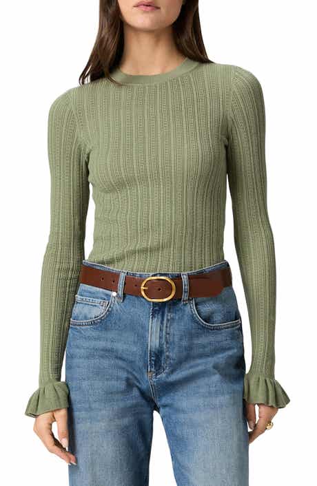 Ophelia Pointelle Organic Cotton Blend T-Shirt