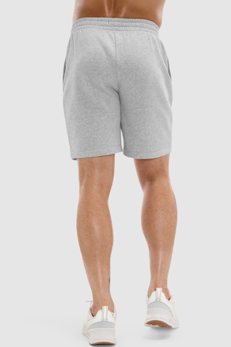 5 In Soft Fleece Sweatshort, Alternate, color, Heather Grey