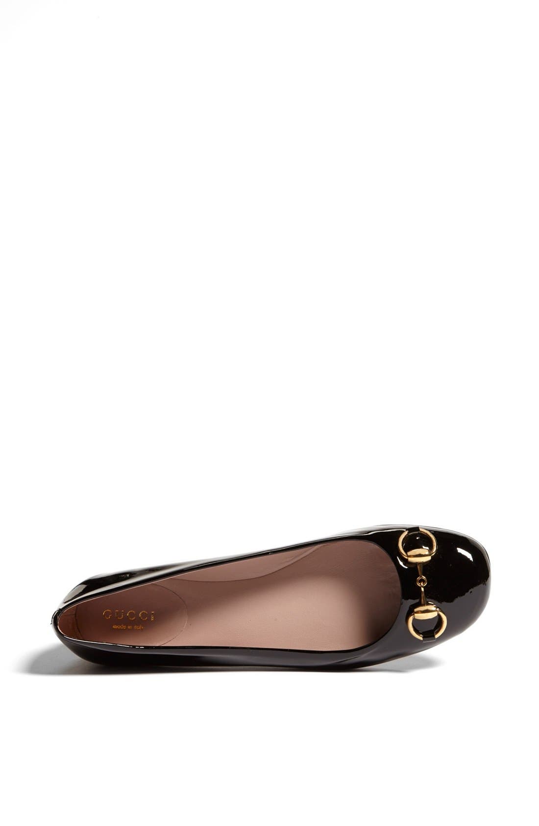 Gucci 'Jolene' Horse Bit Ballet Flat, Alternate, color, 