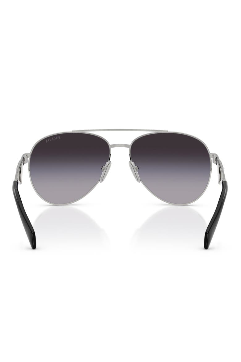 58mm Pilot Sunglasses, Alternate, color, SILVER/ GREY GRADIENT