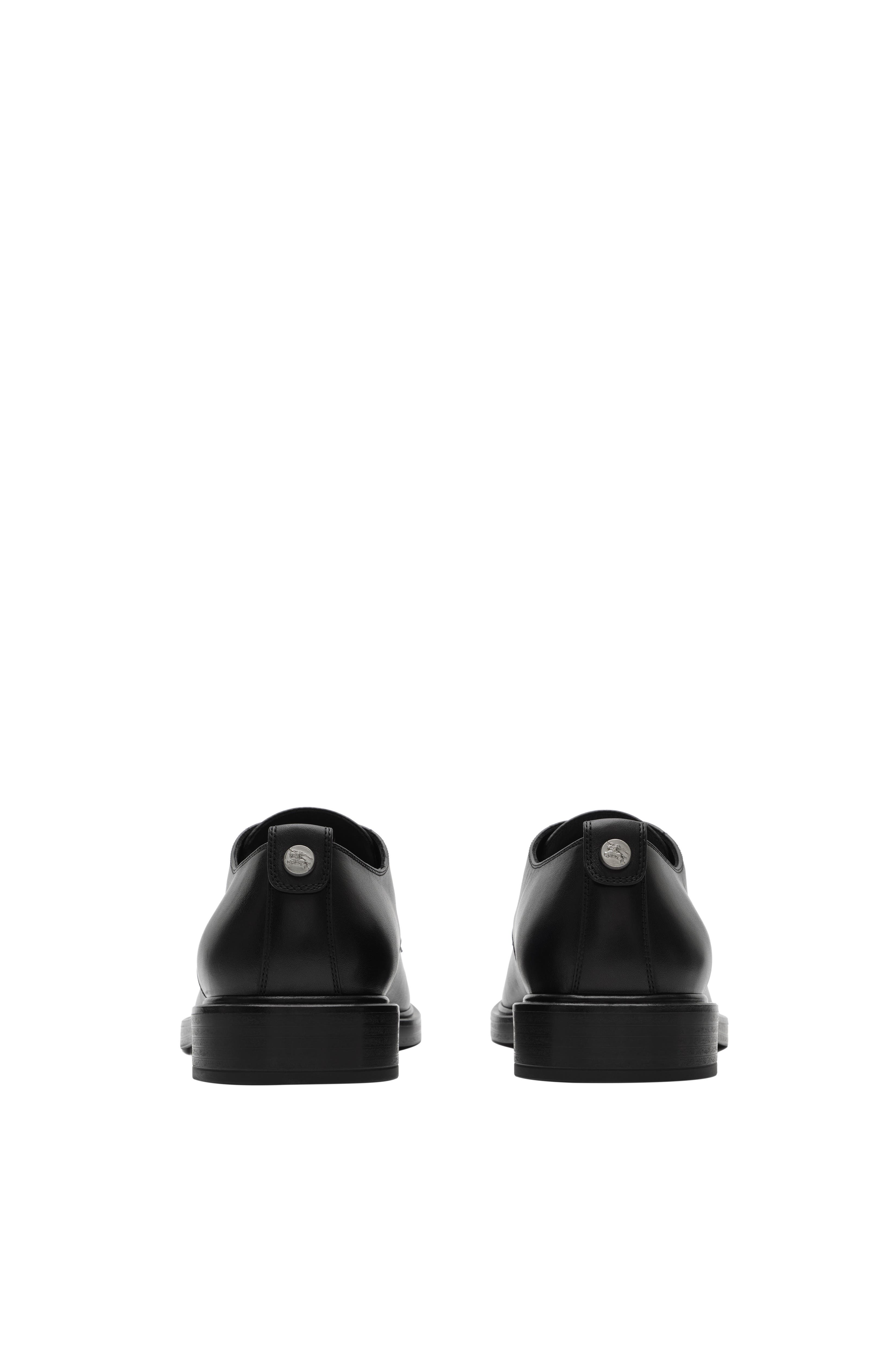 Burberry Leather Pembroke Derby Shoes, Alternate, color, Black