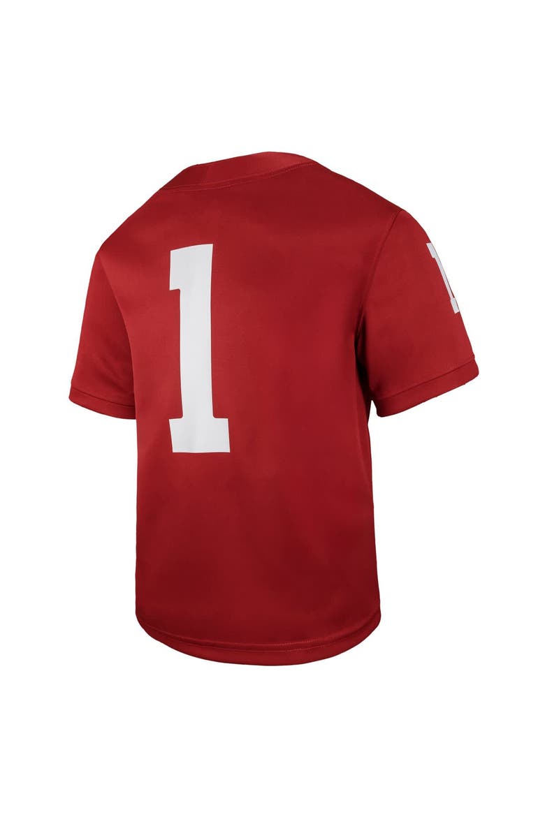 Toddler Jordan Brand #1 Crimson Oklahoma Sooners Untouchable Replica Game Jersey, Alternate, color, Crimson
