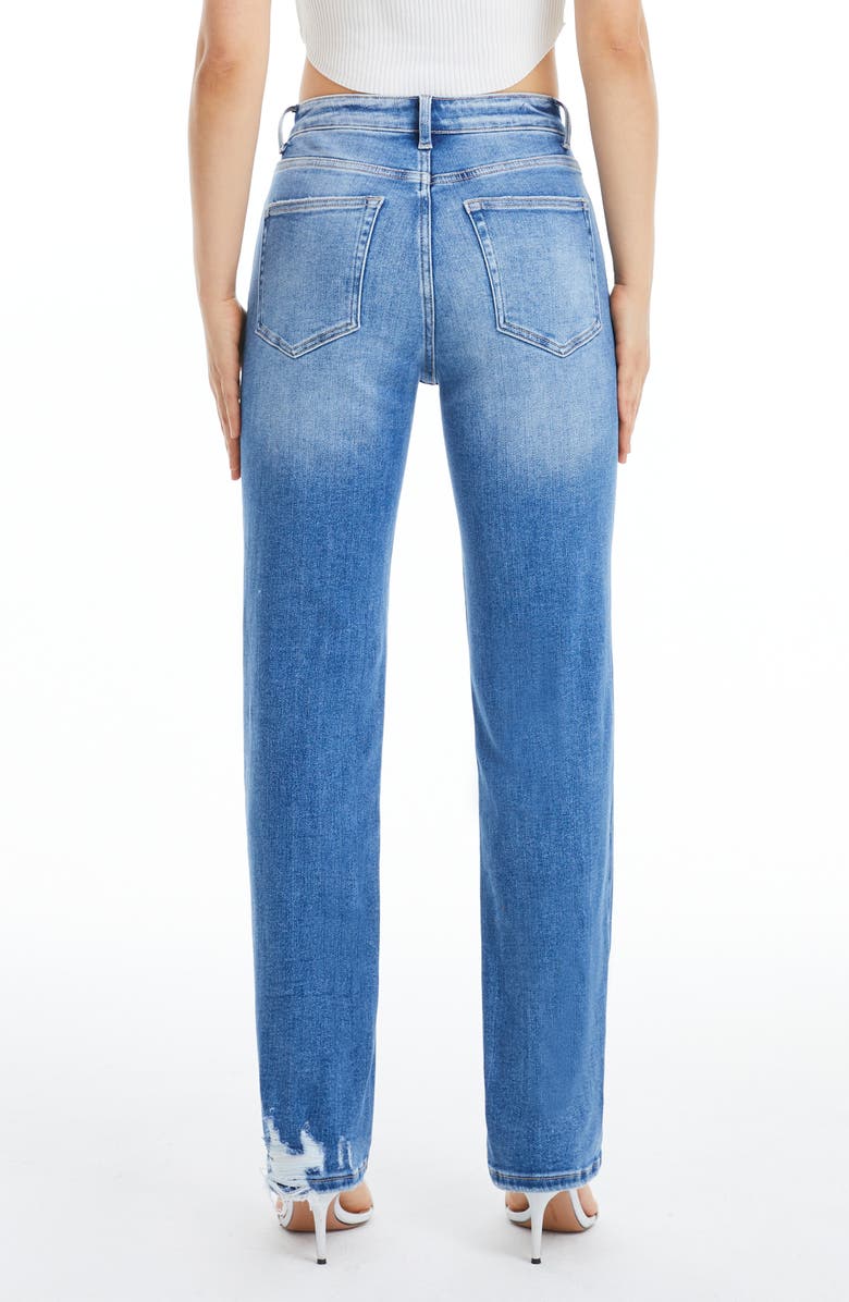 Bayeas High Waist Tapered Straight Leg Jeans, Alternate, color, 