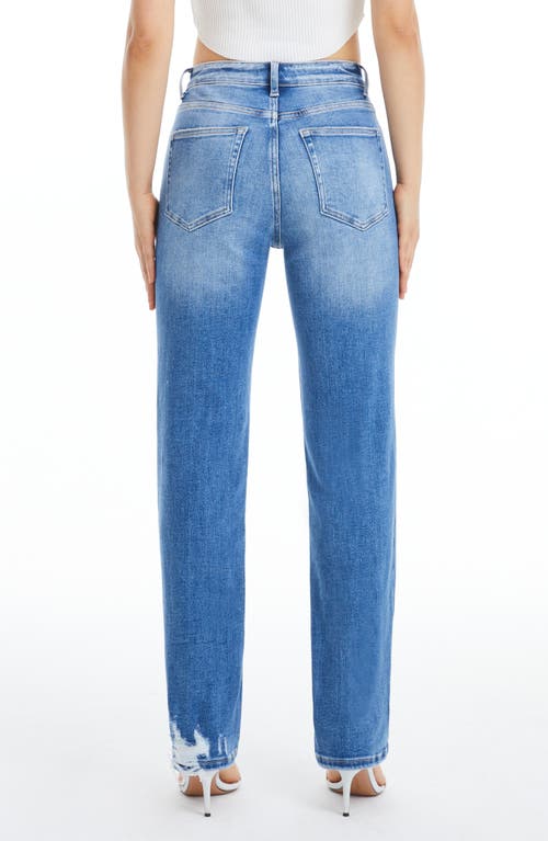 Bayeas High Waist Tapered Straight Leg Jeans In Blue