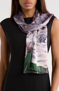 La Fiorentina Floral Print Silk Scarf