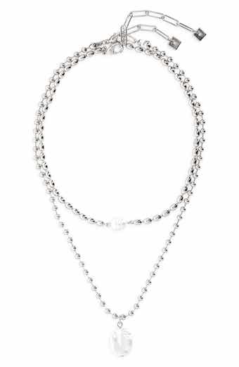 Open Edit Set of 2 Cultured Pearl Ball Chain Necklaces