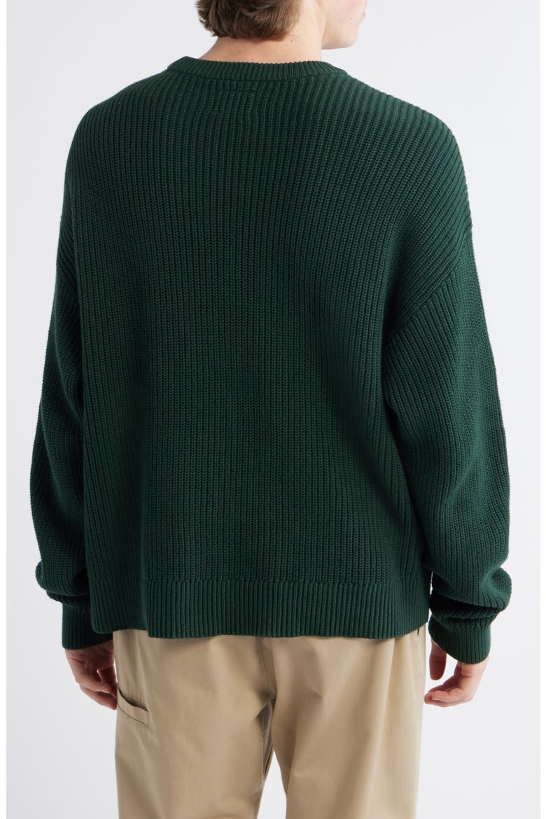 By My Name Crewneck Cotton Sweater, Alternate, color, GREEN