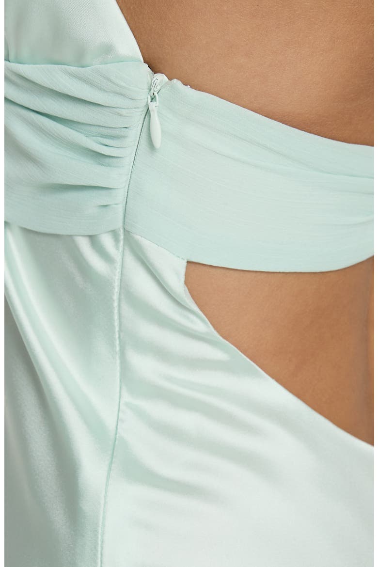 Odyssa Satin Halter Gown, Alternate, color, MINT