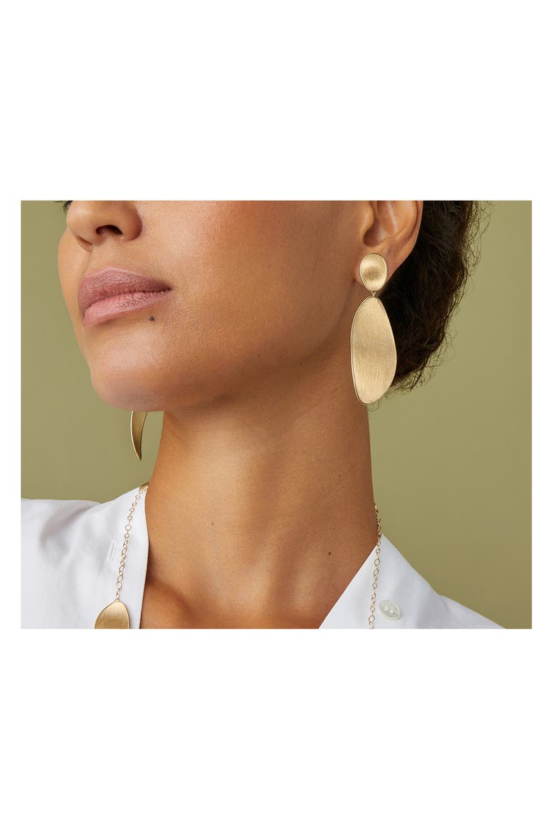 Lunaria Double Drop Earrings, Alternate, color, 18K YELLOW GOLD