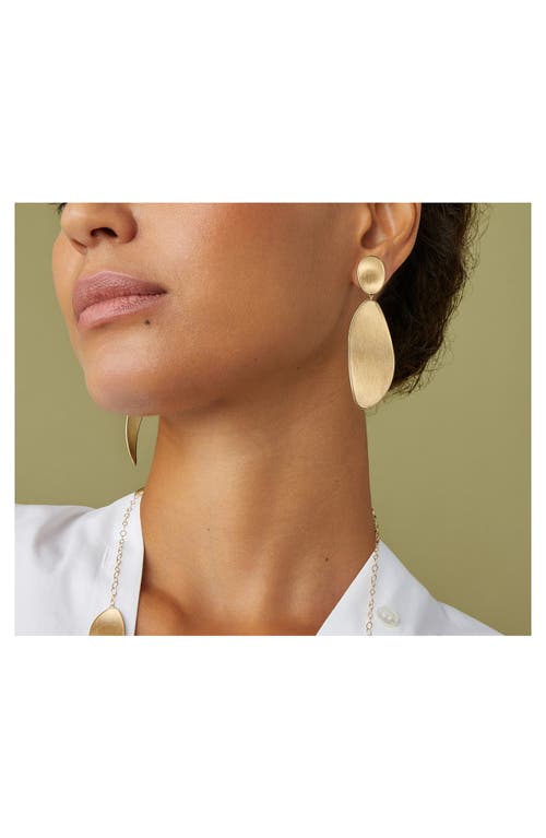 Marco Bicego Lunaria Double Drop Earrings In 18k Yellow Gold