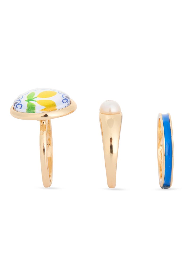 Lemon 3-Pack Rings, Alternate, color, BLUE MULTI- GOLD