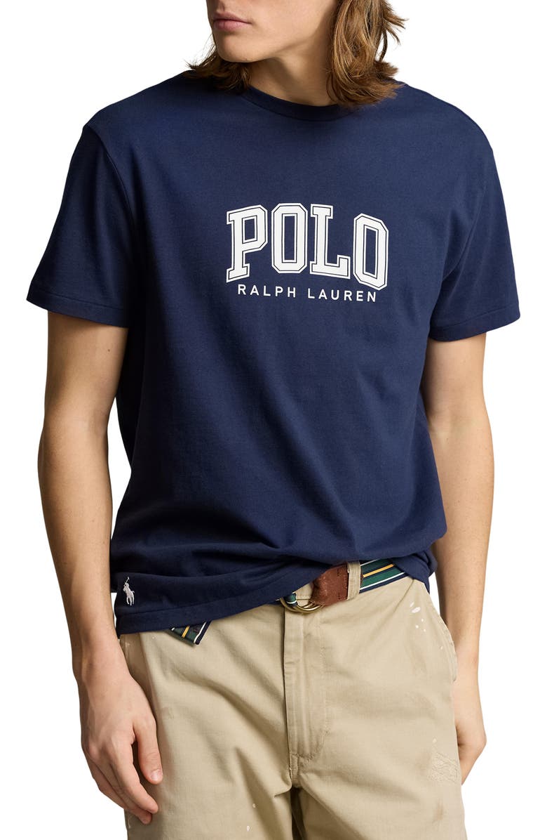 Polo Ralph Lauren Cotton Jersey Graphic T-Shirt, Main, color, Cruise Navy