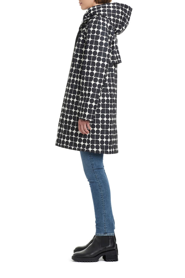 water resistant raincoat with removable hood, Alternate, color, NOEL PRINTED