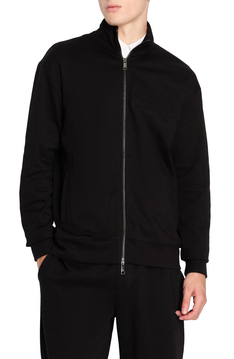 Armani Exchange Stand Collar Zip-Up Sweatshirt, Main, color, 