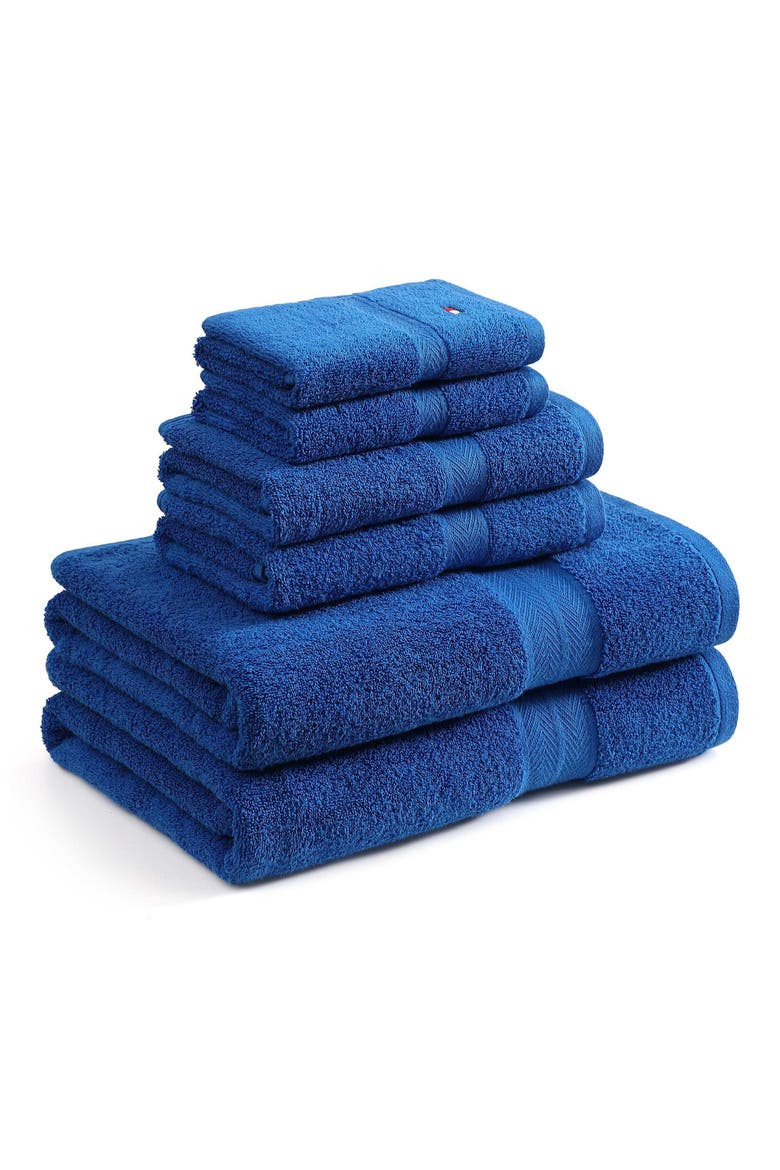 Modern American Terry 6-Piece Towel Set, Main, color, MEDIUM / DARK BLUE