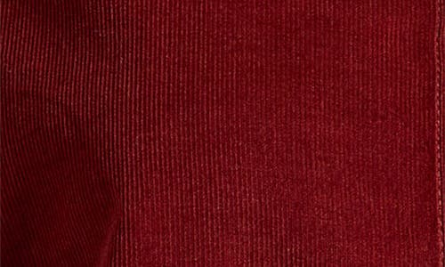 Madewell Puff Sleeve Corduroy Button-up Shirt In Red