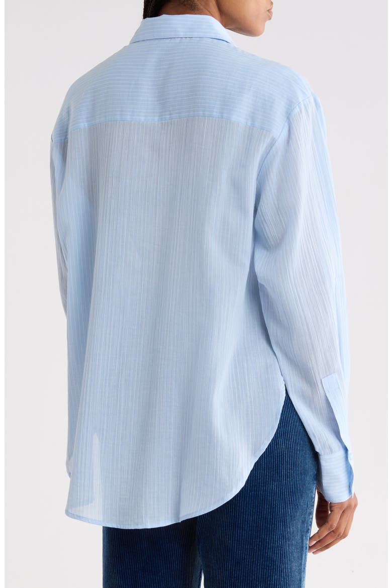 Stripe Oversize Voile Button-Up Shirt, Alternate, color, VOILE BABY BLUE