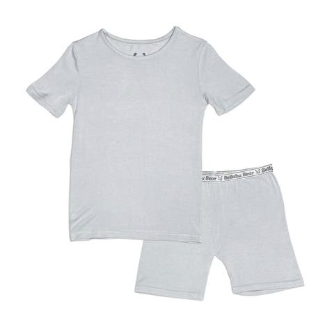 Cloud Grey Kids 2-Piece Short Sleeve & Shorts Pajama Set (Toddler, Little Kid & Big Kid)