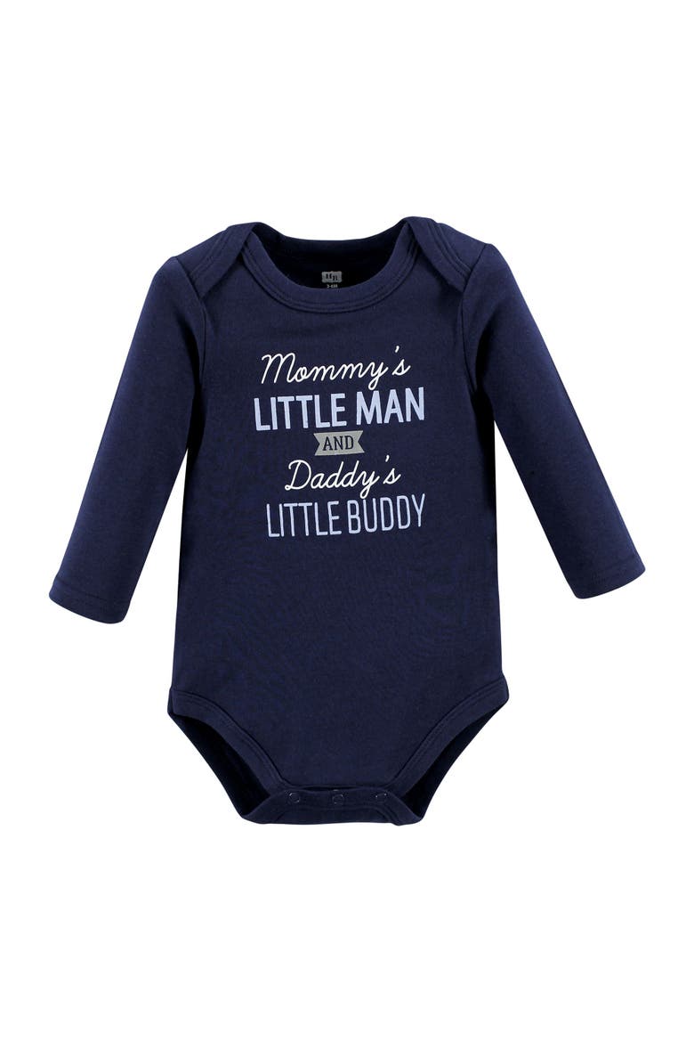 Cotton Long-Sleeve Bodysuits 3-Pack, Alternate, color, Newest Family Member