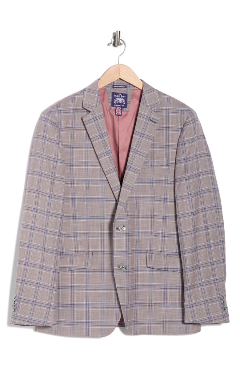 SAVILE ROW CO Plaid Sport Coat, Alternate, color, Grey