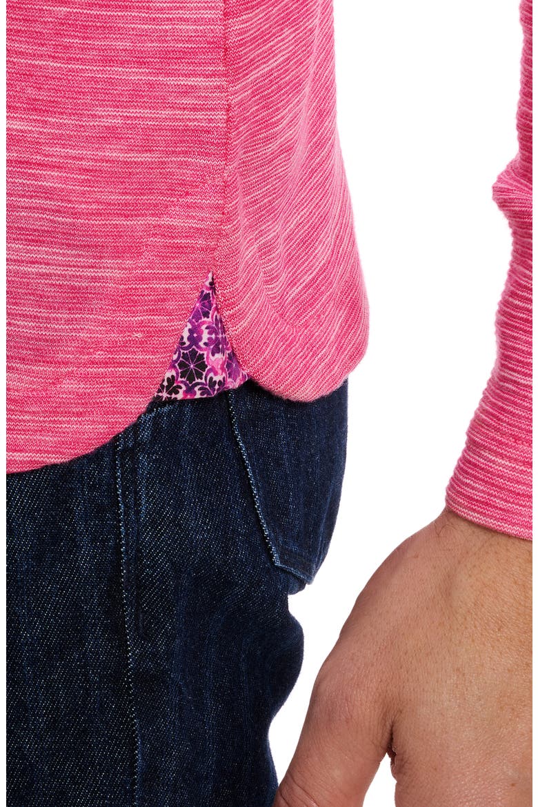 Ledson Space Dye Quarter Zip Top, Alternate, color, MAGENTA