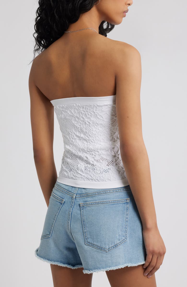 Textured Floral Tube Top
